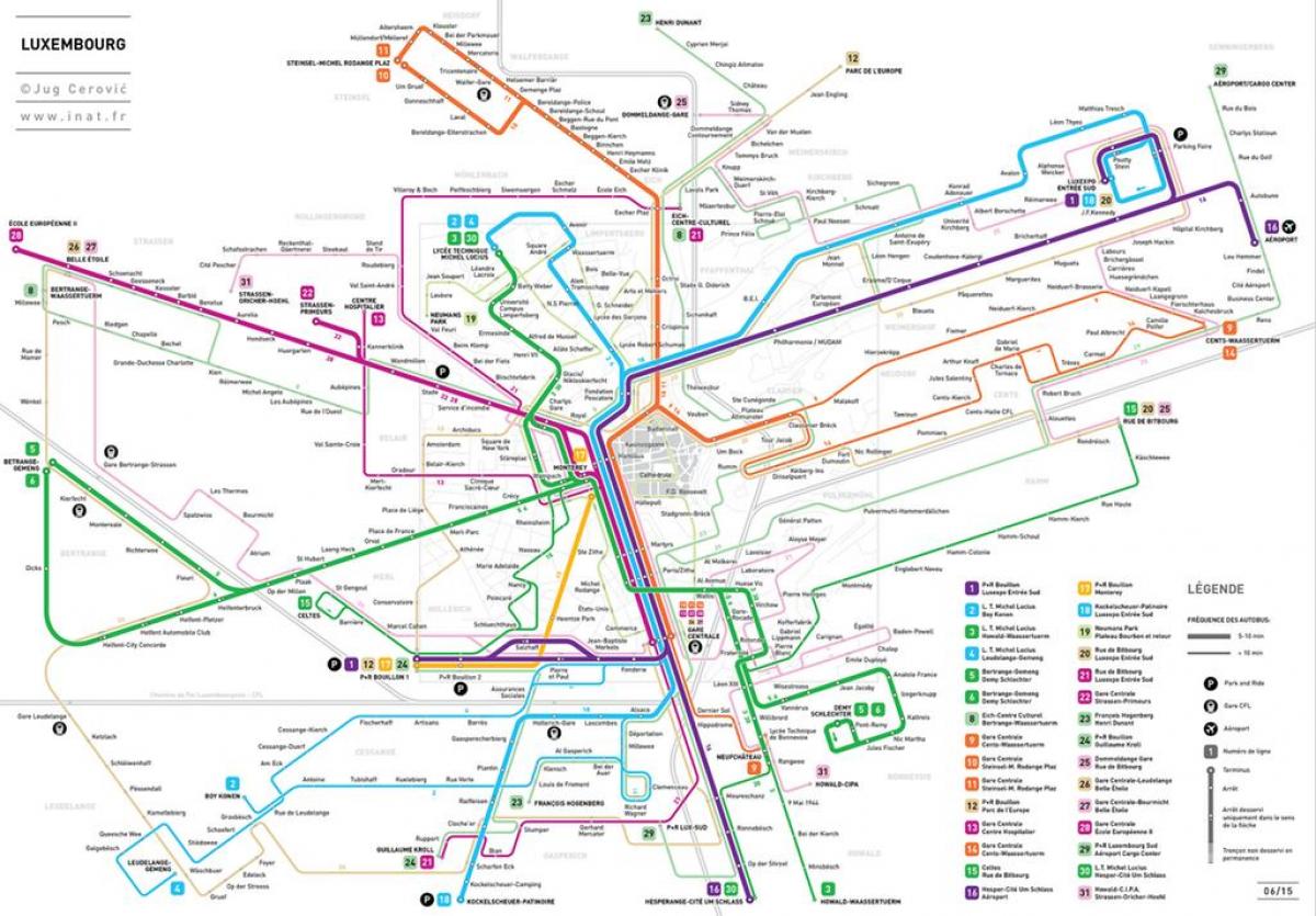 kort af Lúxemborg metro