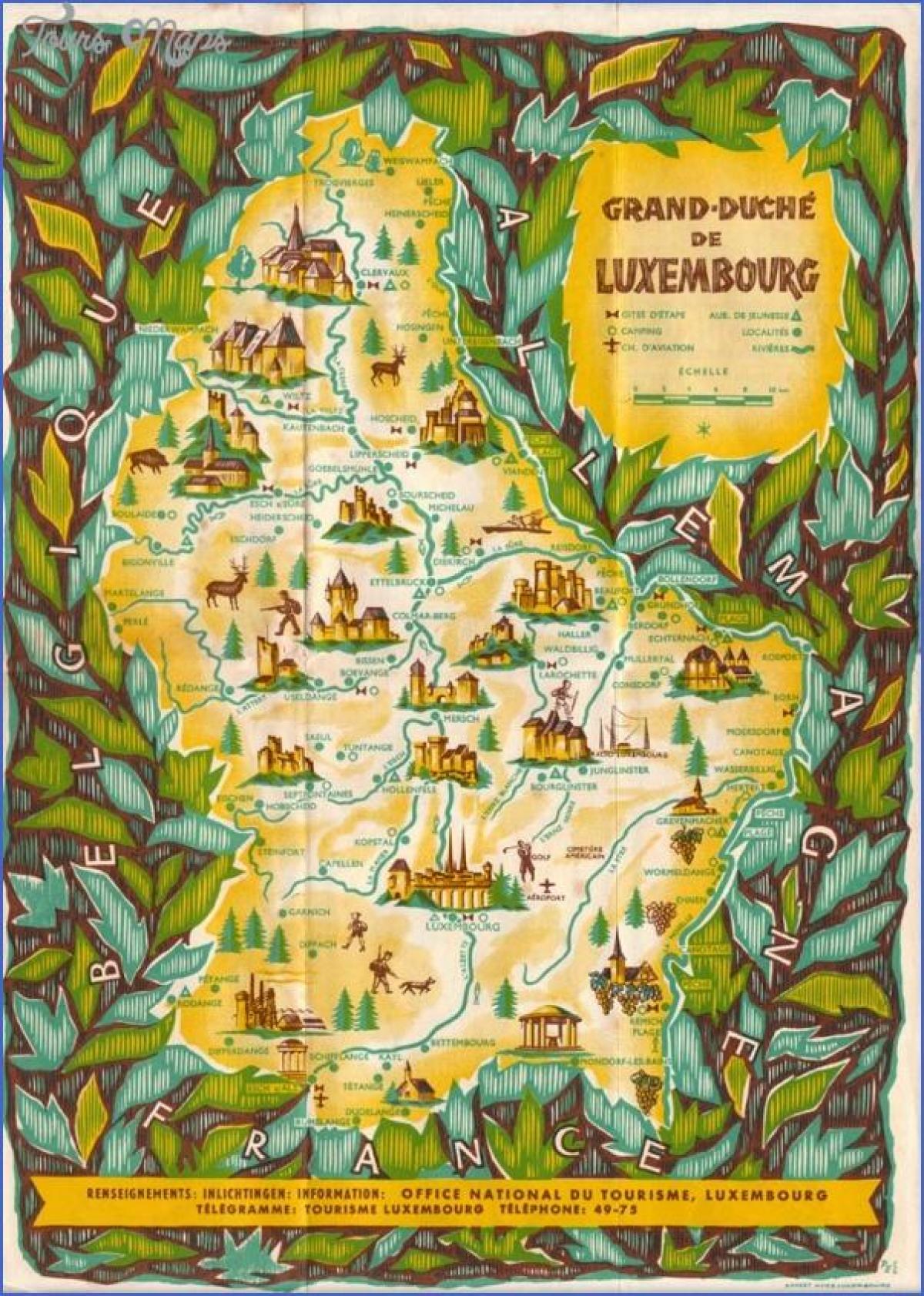 kort af Lúxemborg skoðunarferðir